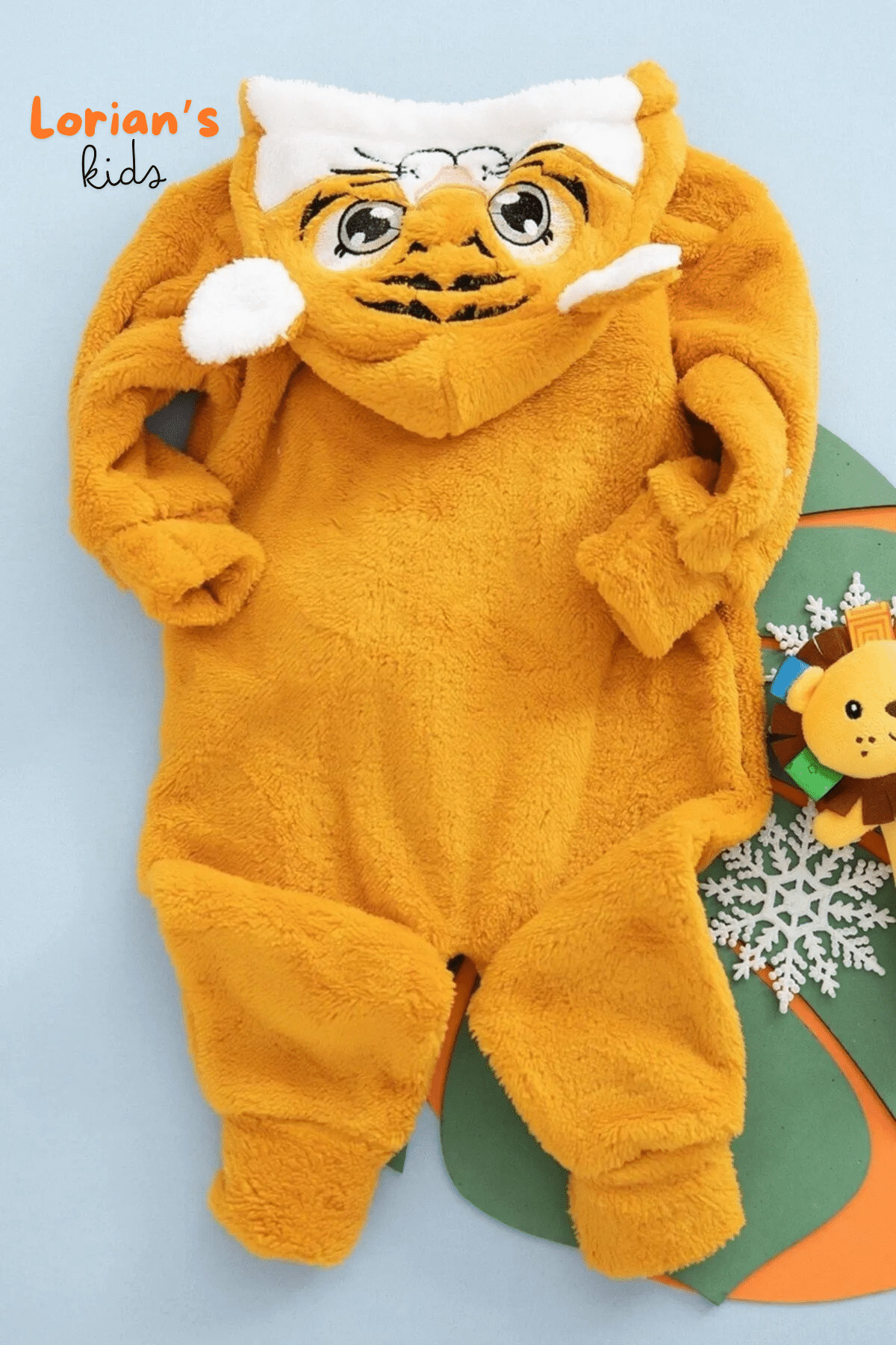 LORIAN'S Welsoft Kaplan Yumuşak Peluş Fermuarlı Bebek Tulumu - 6 Yaş fotoğrafı 3 (önizleme)