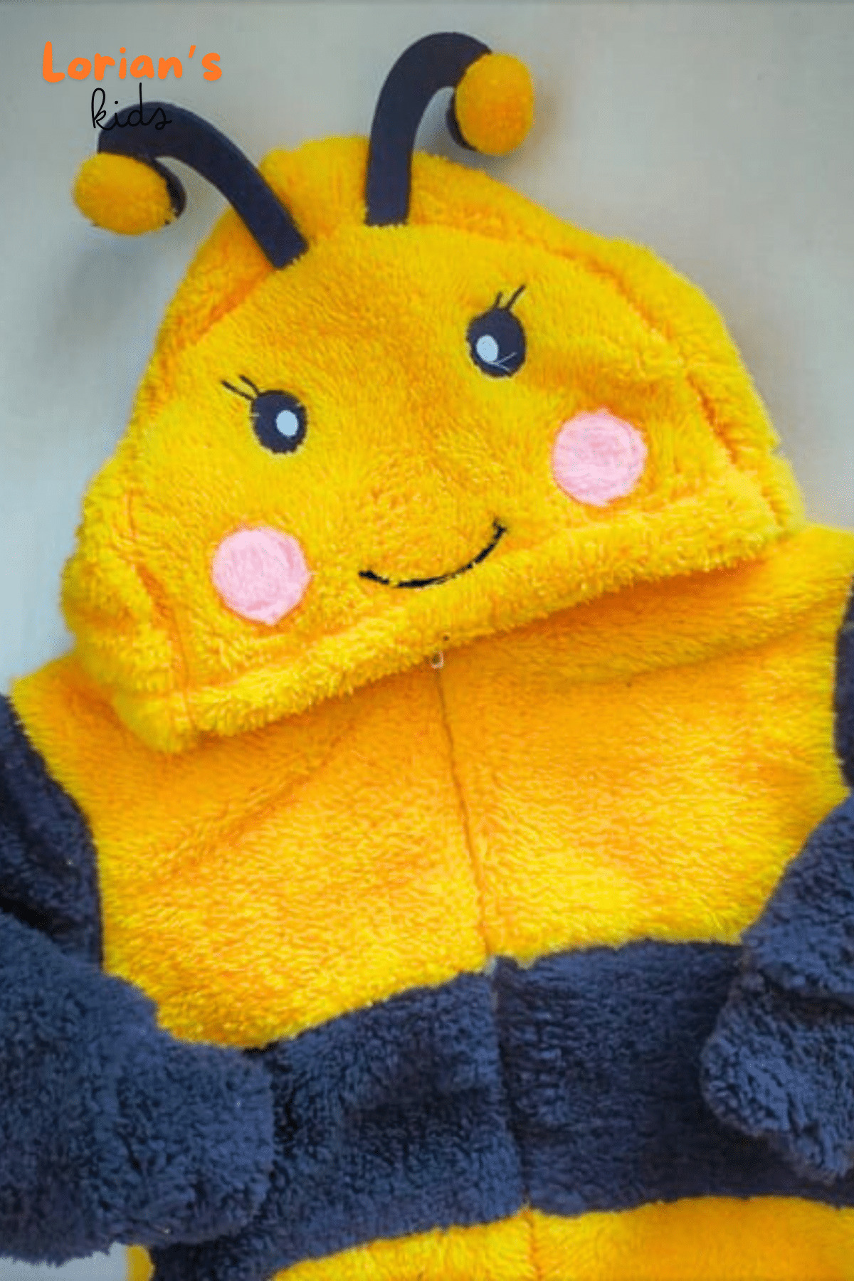 LORIAN'S Arı Yumuşak Peluş Fermuarlı Bebek Tulumu fotoğrafı 2 (önizleme)