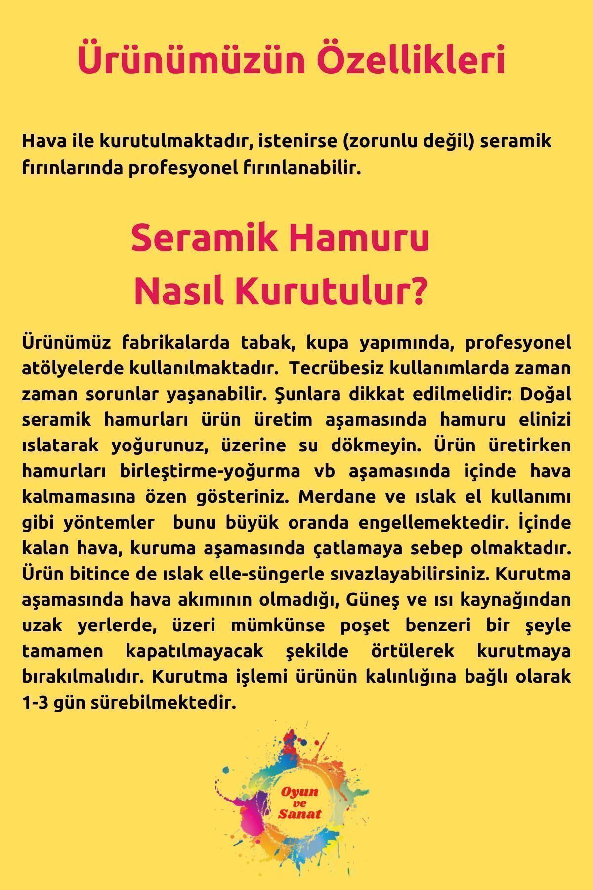 O&S Oyun ve Sanat Eğlen-Üret Seramik Hamuru Başlangıç Seti 8 Kg, 5 li Ahşap Ebeşuar (MODELAJ SETİ), Doğal Kil Çamuru fotoğrafı 2 (önizleme)