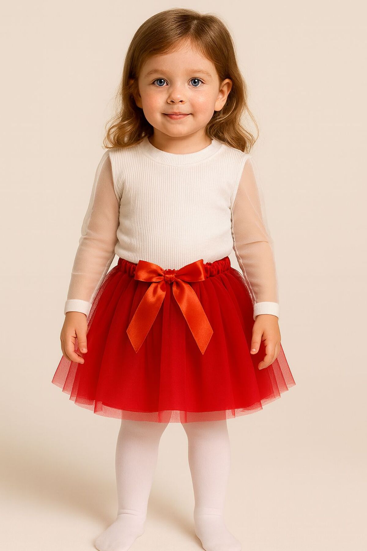 ŞAPKAKİDS  KIZ ÇOCUK FİYONKLU HAYAL TÜTÜ TÜLLÜ ETEK ASTARLI - Görsel 4