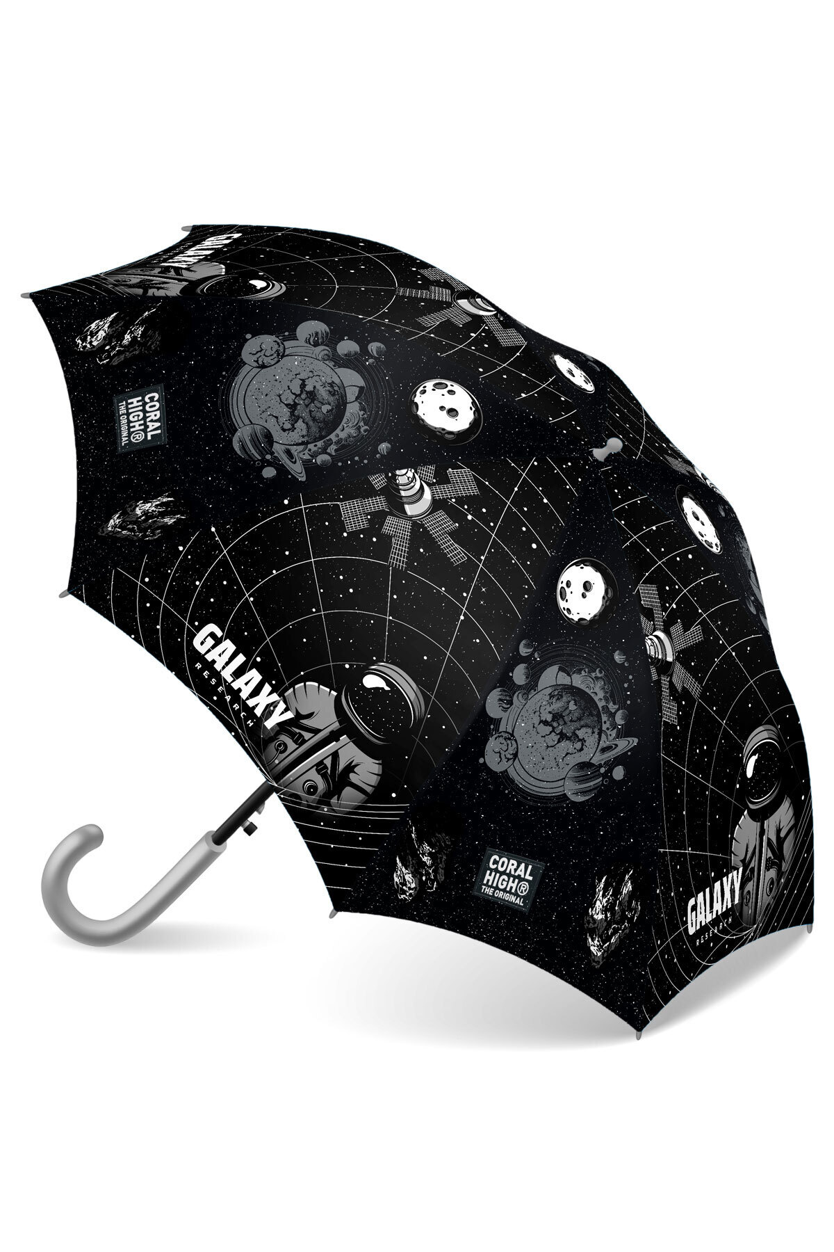 Coral High Kids Siyah Galaxy Desenli Çocuk Şemsiyesi 12679