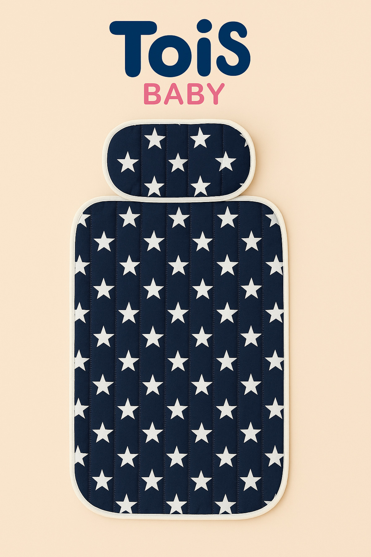 Tois Baby Pratik Alt Değiştirme Matı Minderi Alt Değiştirme Pedi Bakım Örtüsü Lacivert fotoğrafı 2 (önizleme)