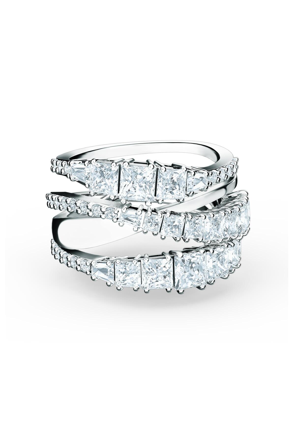 Swarovski 5584646 Yüzük Twıst-Rıng Wrap Czwh-Rhs Full Pave 58