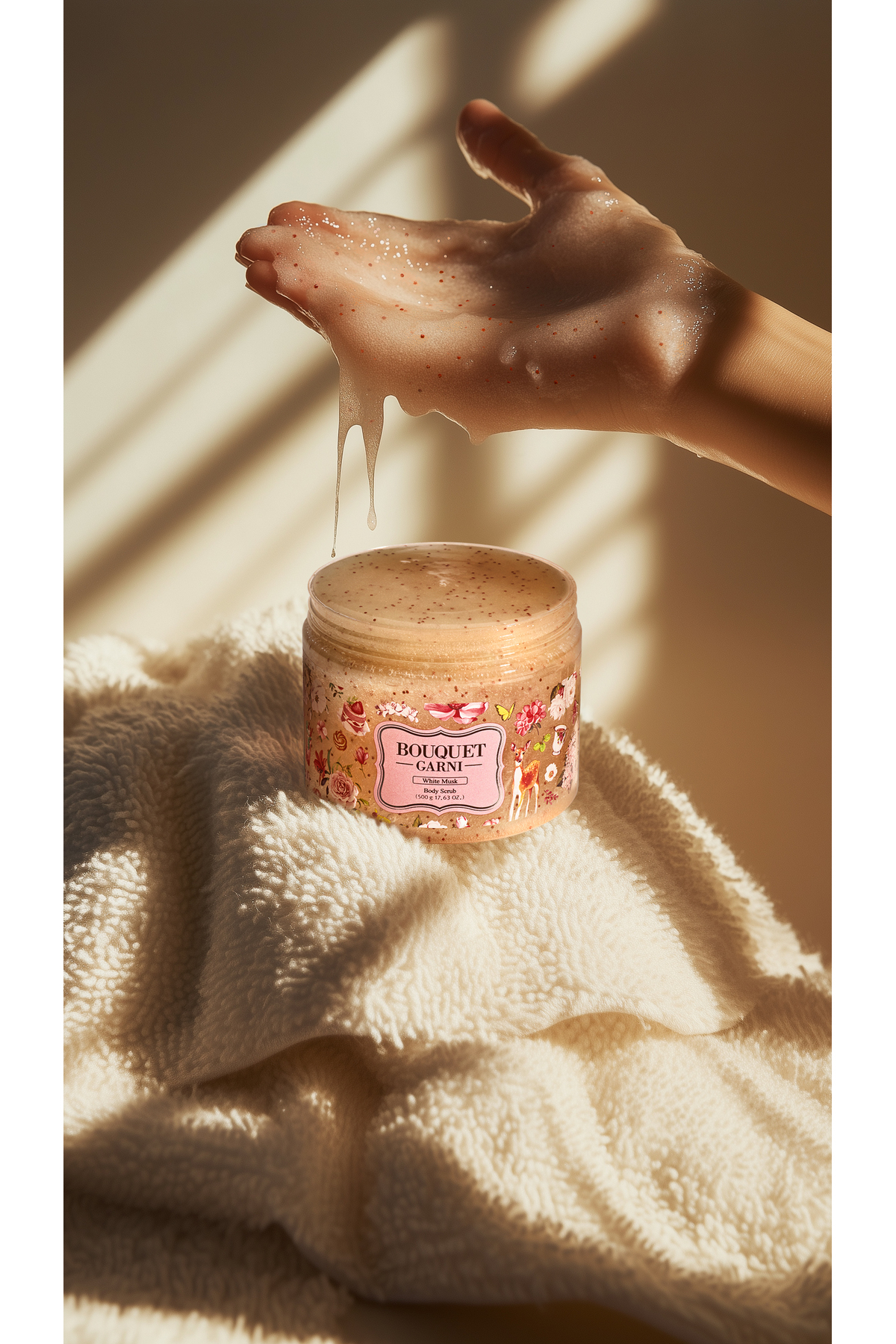 Sugar Body Scrub White Musk - Beyaz Misk Kokulu Şekerli Vücut Peelingi 500g — BG500GBSCRBWHTMSK — تصویر 3 از 5