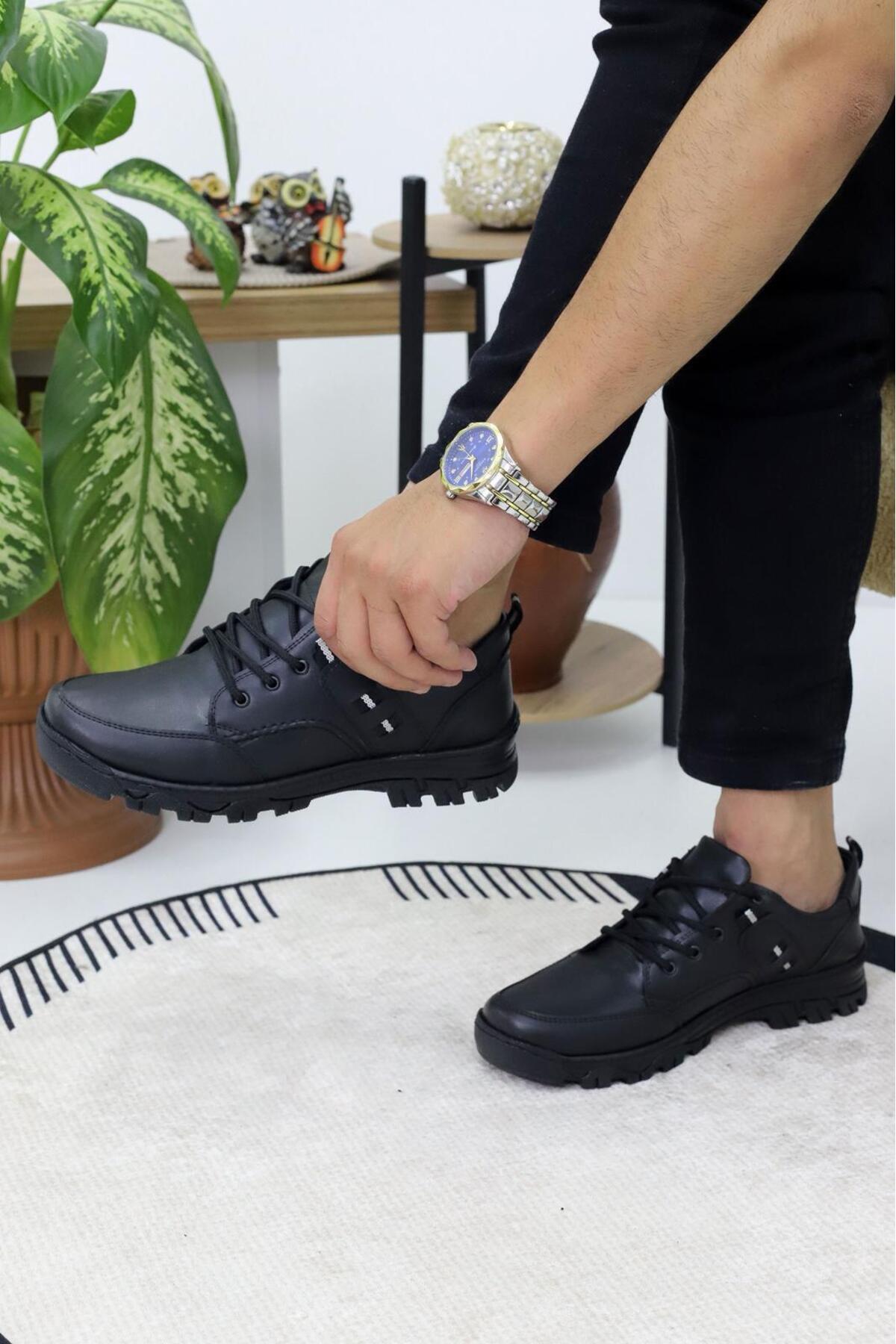 TAZELER.SHOES Ortopedik Bağcıklı Kışlık Spor Trekking Ayakkabı görsel 4