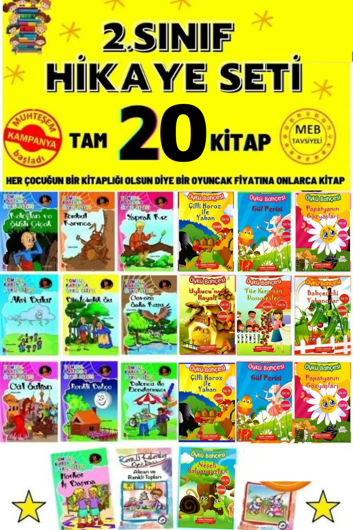 GÖNÜL YAYINCILIK 2.sınıflar Için Hikaye Kitabı Seti(rengarenk 20 'li Öykü Set)i fotoğrafı 5 (önizleme)