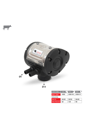 Melasty Süt Sağma Makinesi İnek Pulsatör (Inox Kapak) (60/40-60)