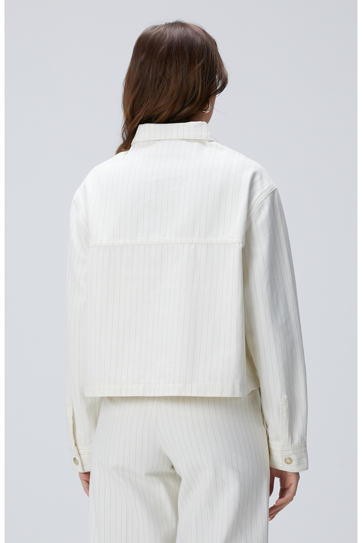 Network  Kırık Beyaz Çizgili Denim Mont - Görsel 5