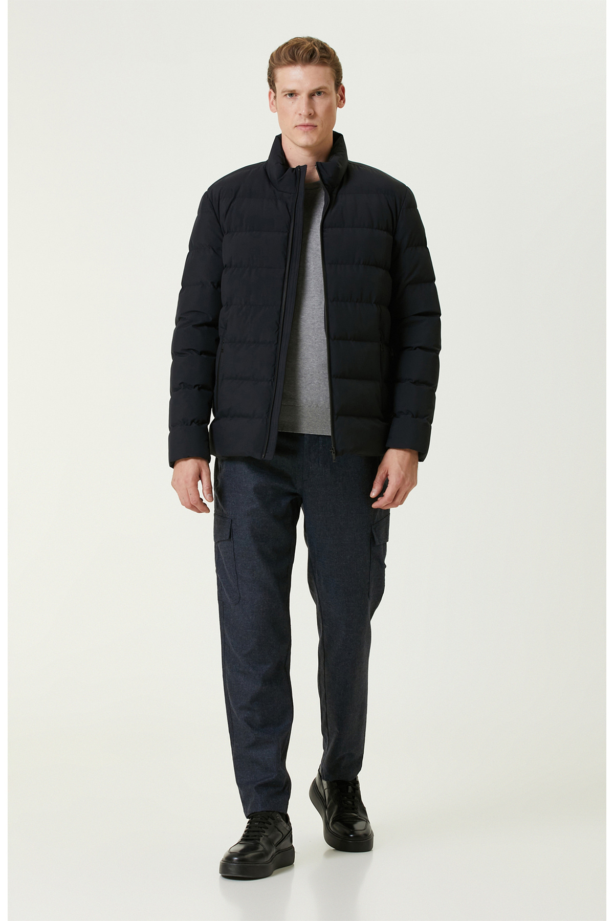 نتورک شلوار ترکیبی پشمی نیلی