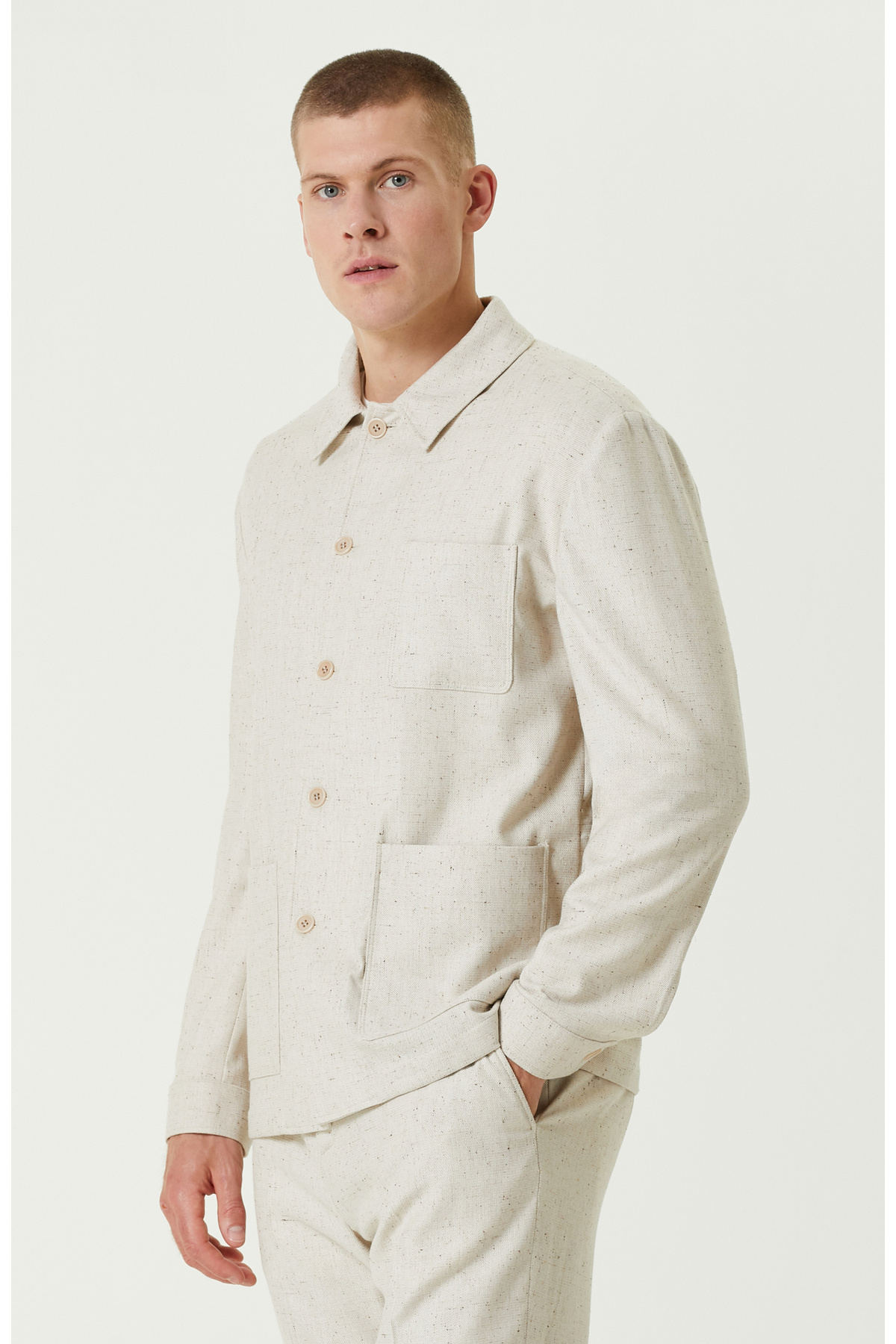 نتورک کاپشن راحتی پشمی بژ