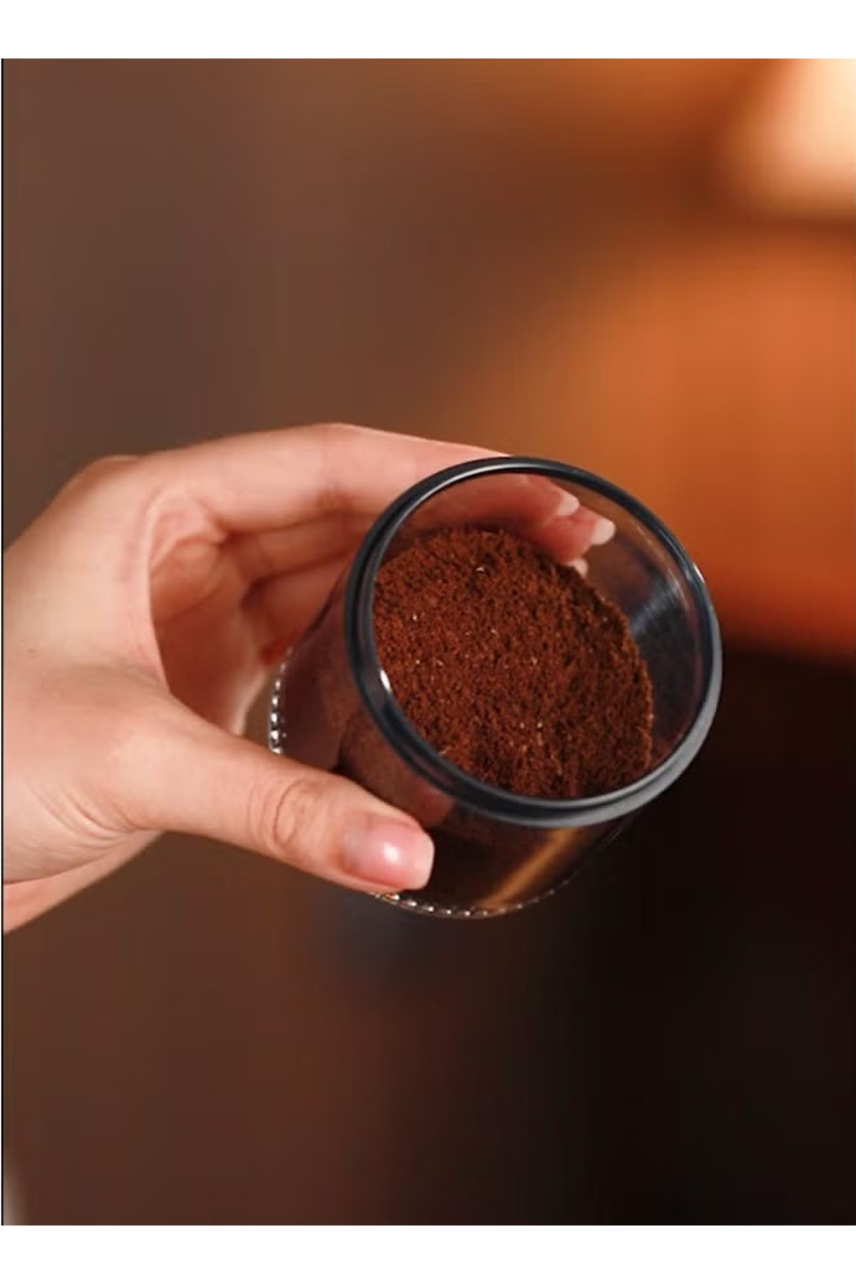 مطحنة قهوة كهربائية محمولة قابلة للشحن أسود USB C...