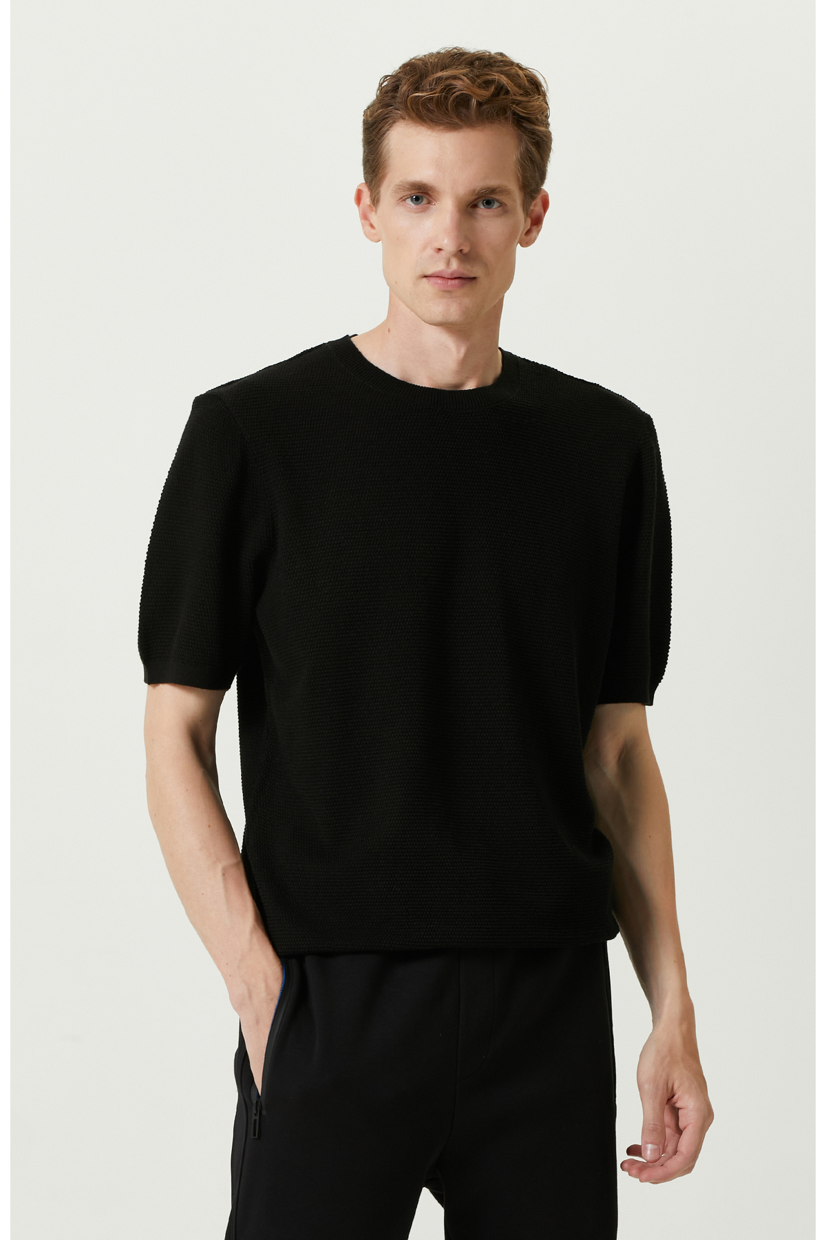 نتورک ژاکت بافتنی مشکی برنجی