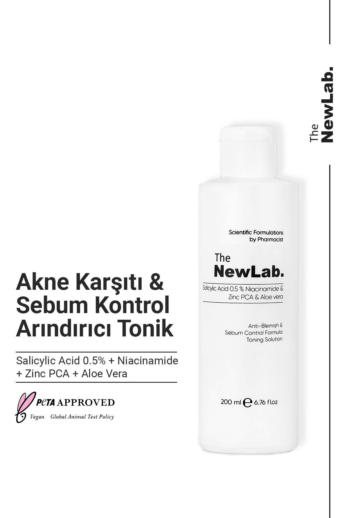 The NewLab Yağlı Ciltler Için Gözenek Sıkılaştırıcı Ve Akne Karşıtı Tonik 200 ml