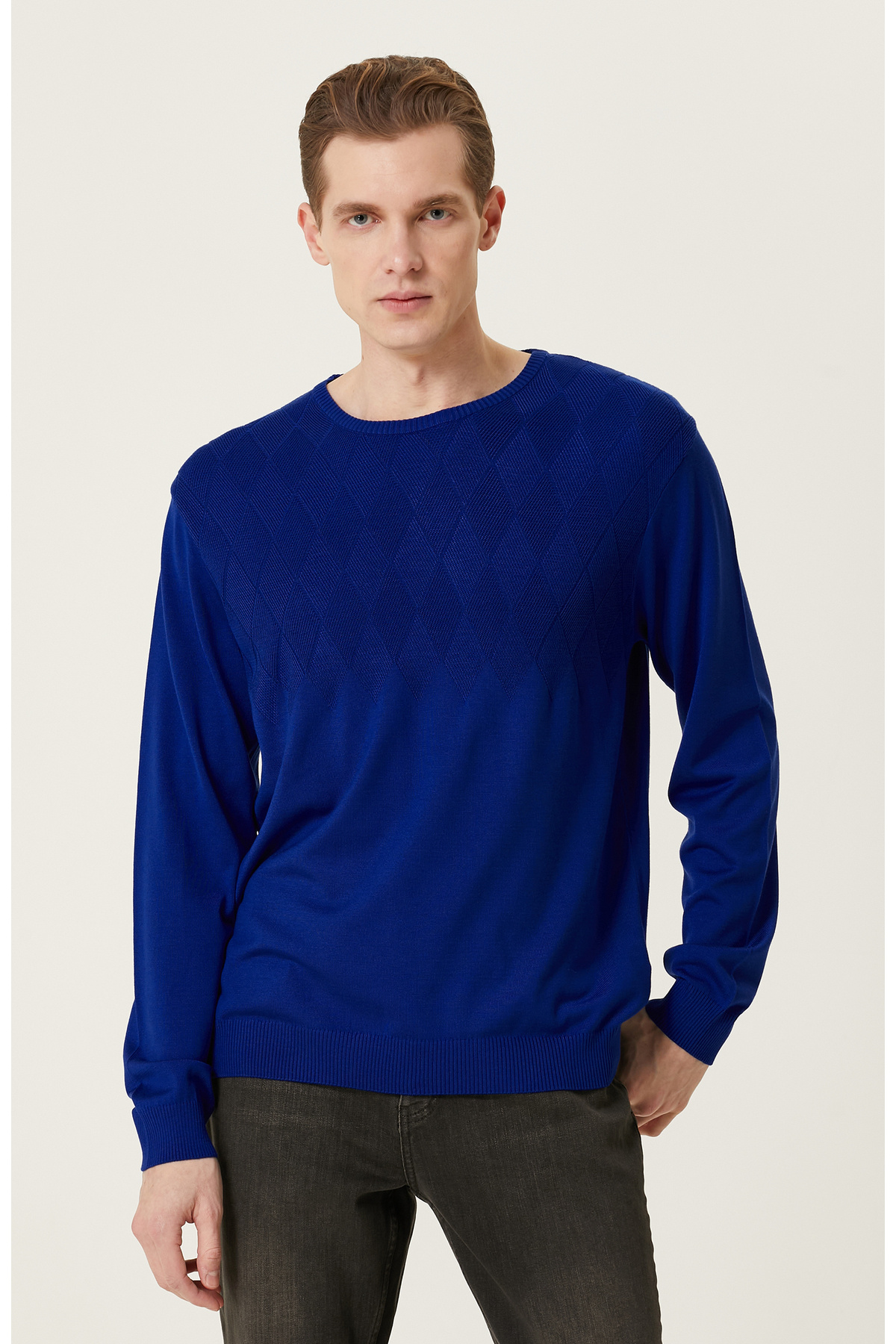 نتورک ژاکت طرح‌دار ساکس طرح الماس