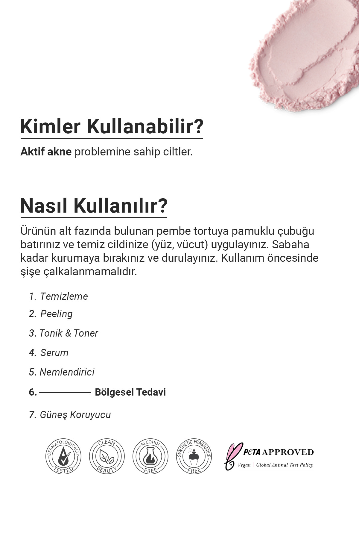 Akne Karşıtı Losyon (2% CALAMİNE 0.5% SALİCYLİC ACİD 3%TEA TREE/CHAMOMİLLE/SALİX ALBA EXTRACT) — NL36 — تصویر 6 از 6