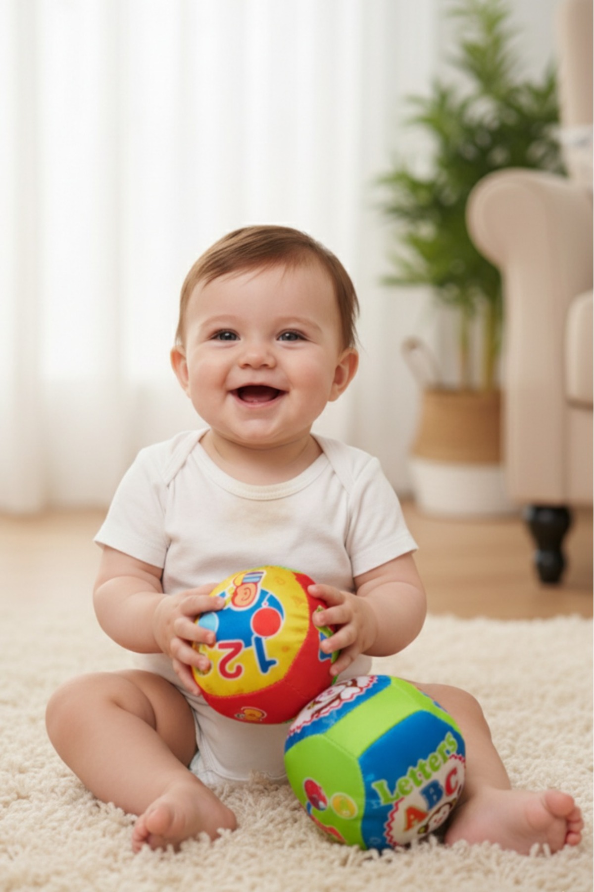 Kızılkaya Oyuncak Love Baby Çıngıraklı Öğretici Top Seti (2’li) – 3 Ay ve Üzeri Bebekler İçin fotoğrafı 2 (önizleme)