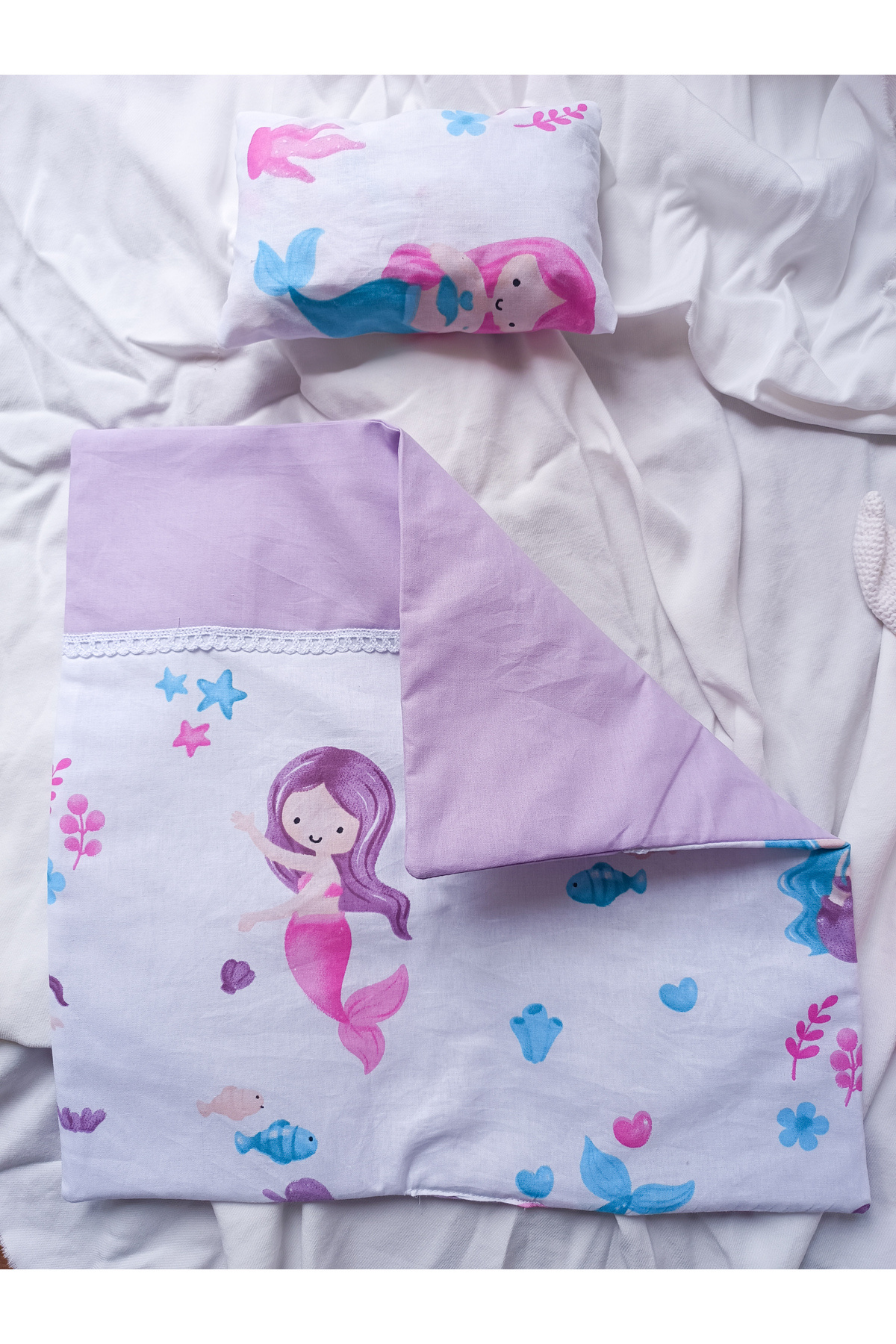 SİYO Oyuncak Bebek Yastık Yorgan Seti,evcilik Oyuncağı ,montessori Oyuncak