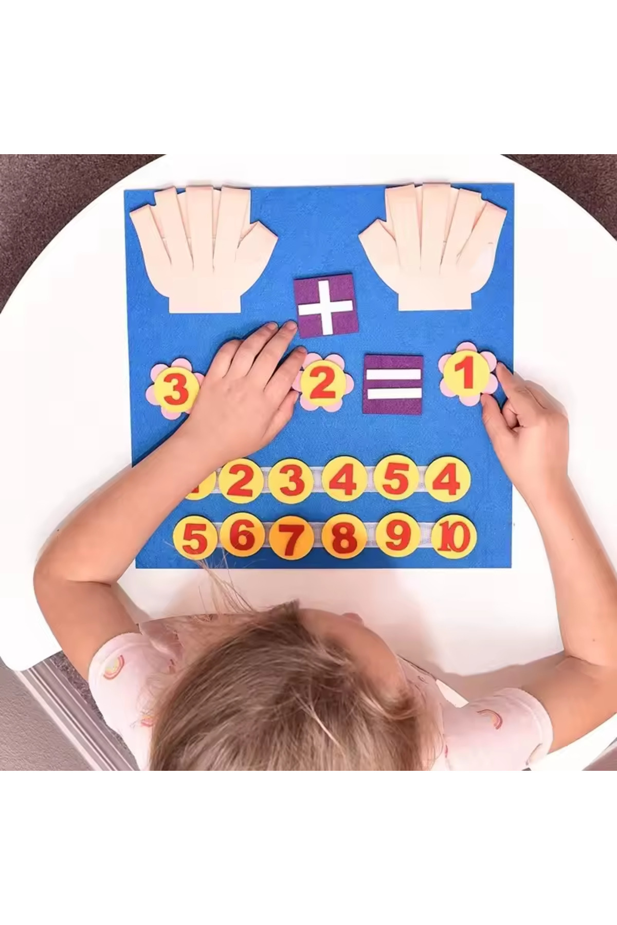 تخته ریاضی مونتهسوری برای کودکان نوپا، اسباببازی نمدی، اعداد انگشتی، اسباببازی ریاضی، شمارش کودکان، آموزش ابتدایی
