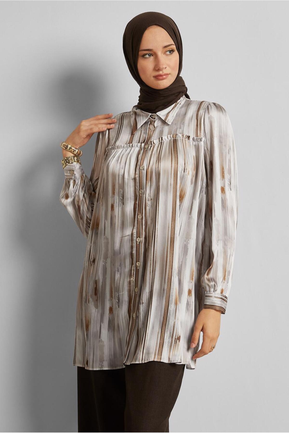 آلوینا پیراهن ساتن تونیک ۴۵۴۰۷