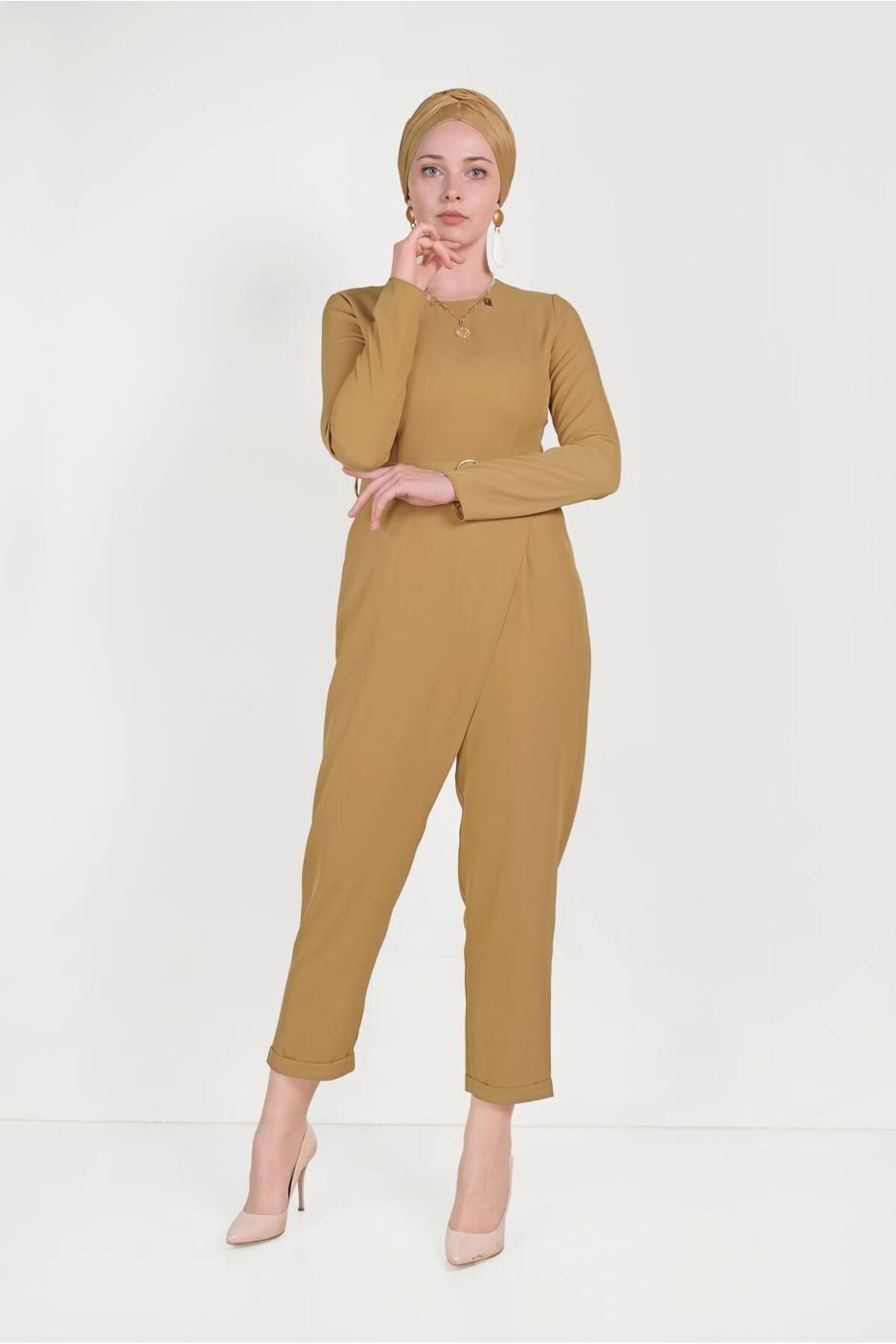 آلوینا سرهمی زیپ‌دار از کنار، کمربند، کد ۴۰۵۰۶