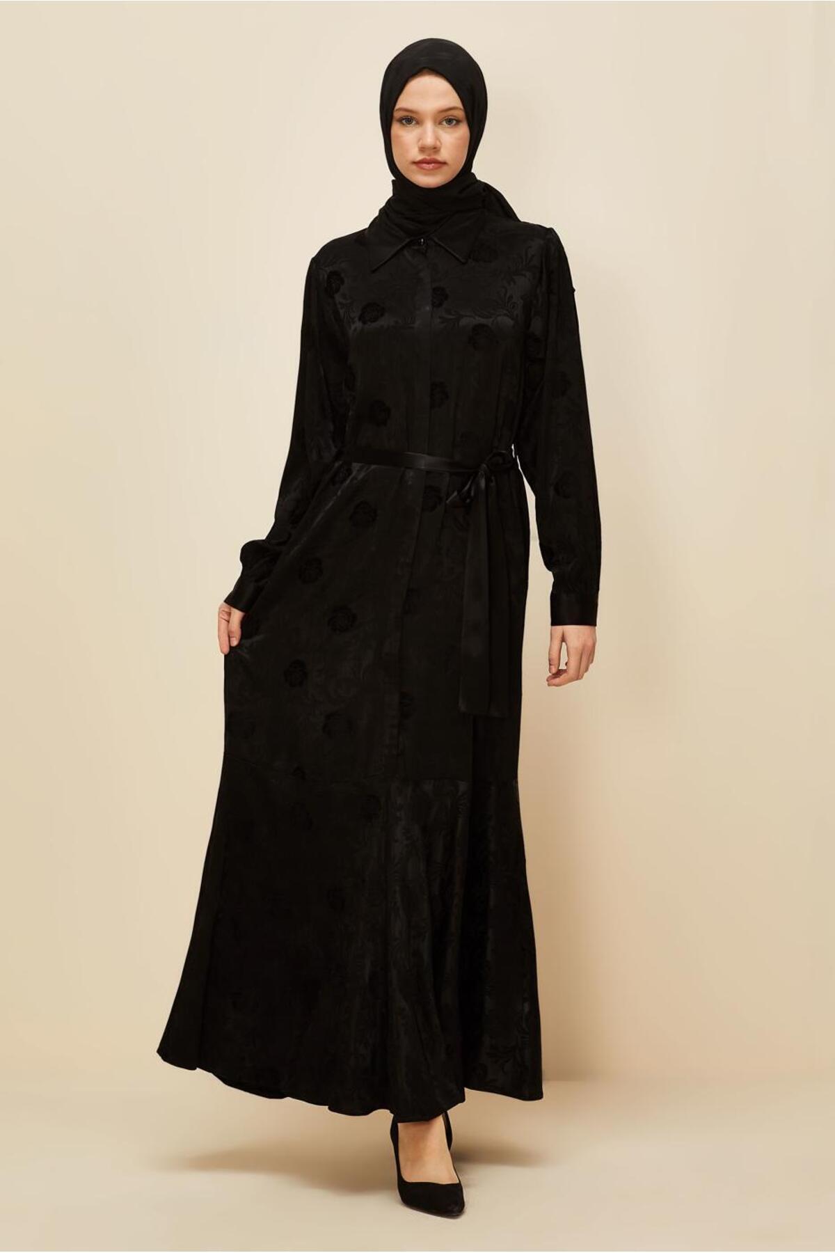 آلوینا لباس مجلسی ژاکارد کمربنددار ۴۶۱۰۶ آلوینا لباس مجلسی ژاکارد کمربنددار ۴۶۱۰۶