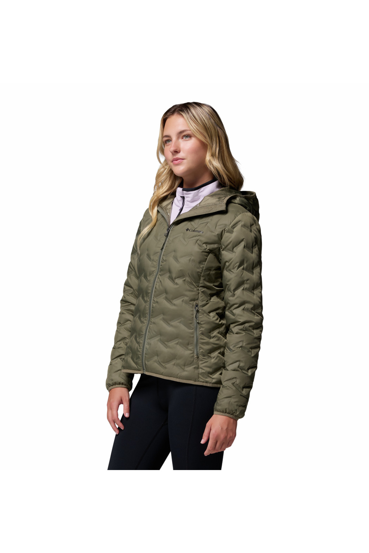 Columbia  Delta Ridge II Down Kapüşonlu Kadın Kaz Tüyü Mont - Görsel 3