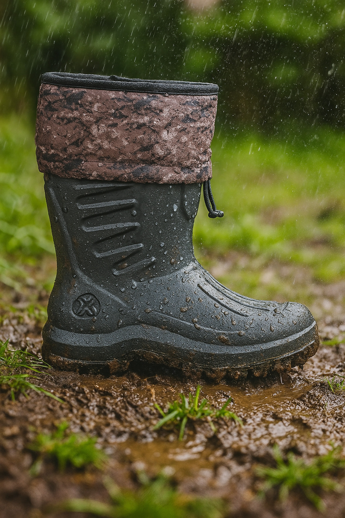 Prosheck  Erkek Siyah Su Geçirmez Balıkçı Motorcu Kurye Avcı Yağmur Kar Çizmesi Termal Çoraplı - Görsel 4