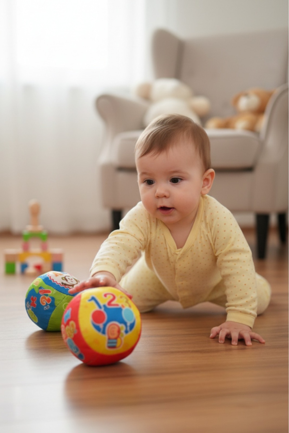 Kızılkaya Oyuncak Love Baby Çıngıraklı Öğretici Top Seti (2’li) – 3 Ay ve Üzeri Bebekler İçin fotoğrafı 2 (önizleme)