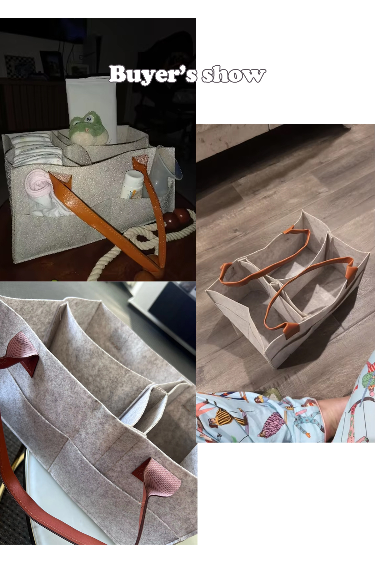 Choice A Baby Felt Storage Nursery Organizer Basket Infant Diaper Bag with Handle Caddy Changing Nappy Kid.