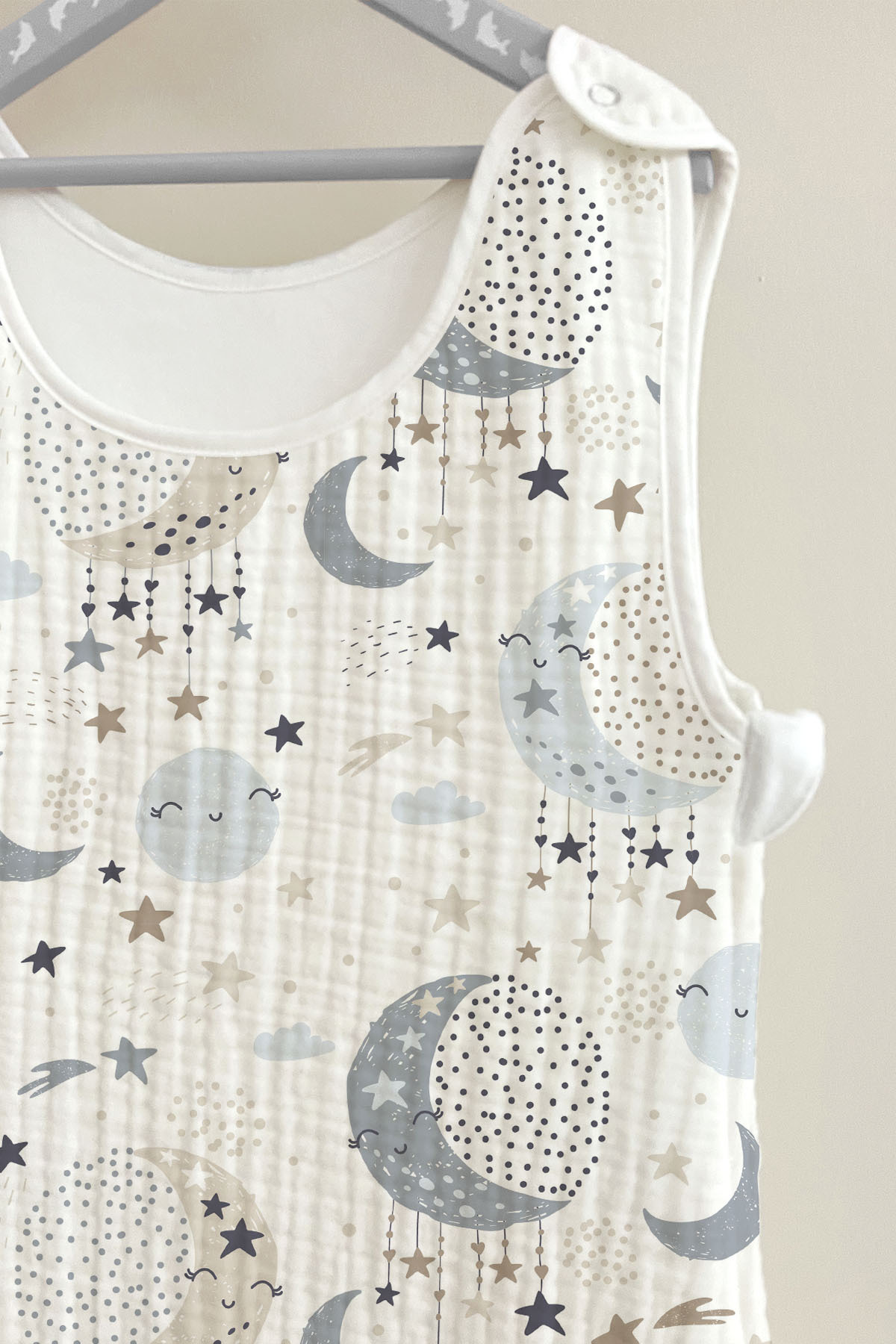 Tuğba Kuğu 4 Kat Müslin 1.2 TOG Bebek Uyku Tulumu (0-18 AY) - Ay Ve Gökyüzü fotoğrafı 3 (önizleme)