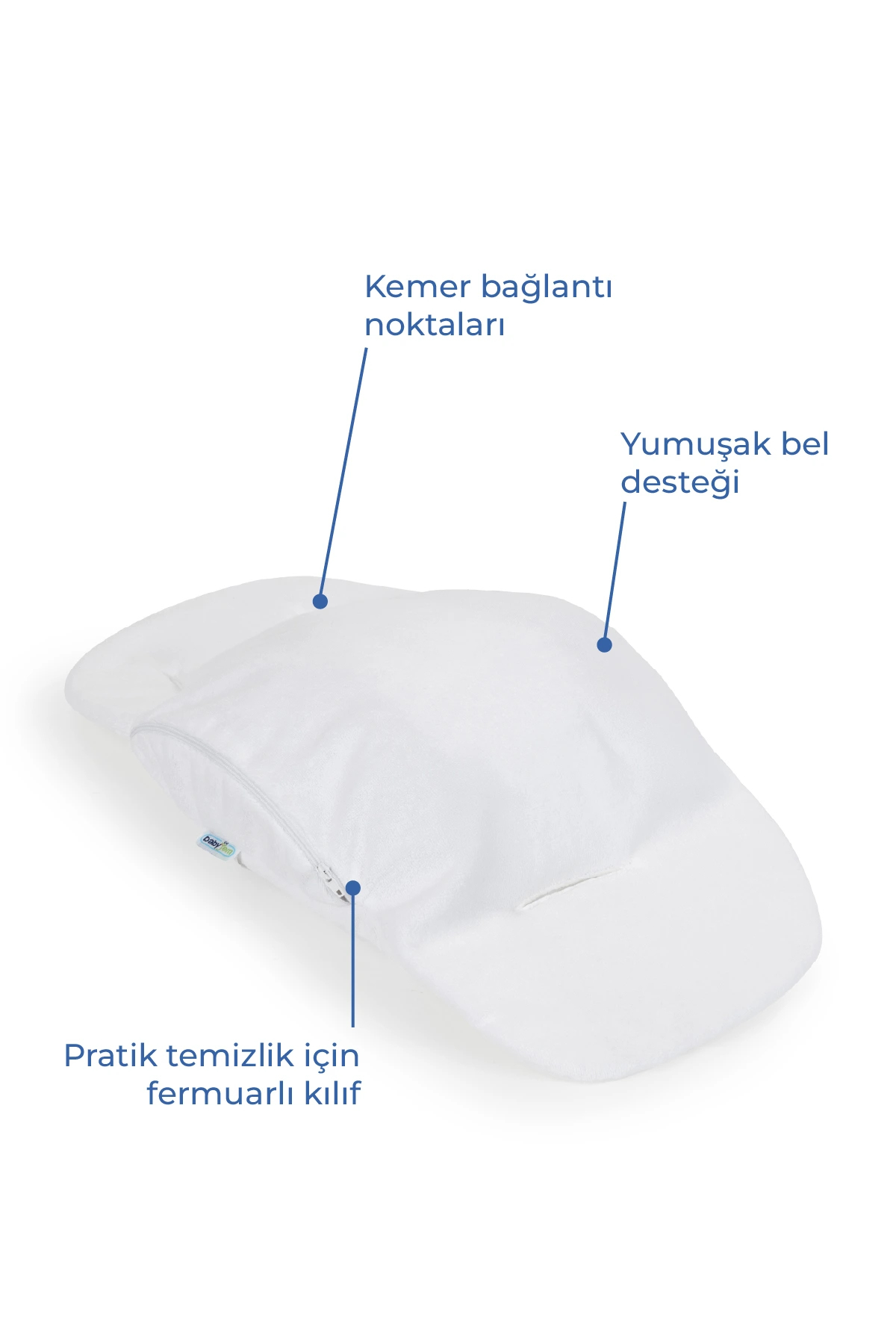 Babyjem Ana Kucağı Bel Desteği Havlu Beyaz fotoğrafı 2 (önizleme)