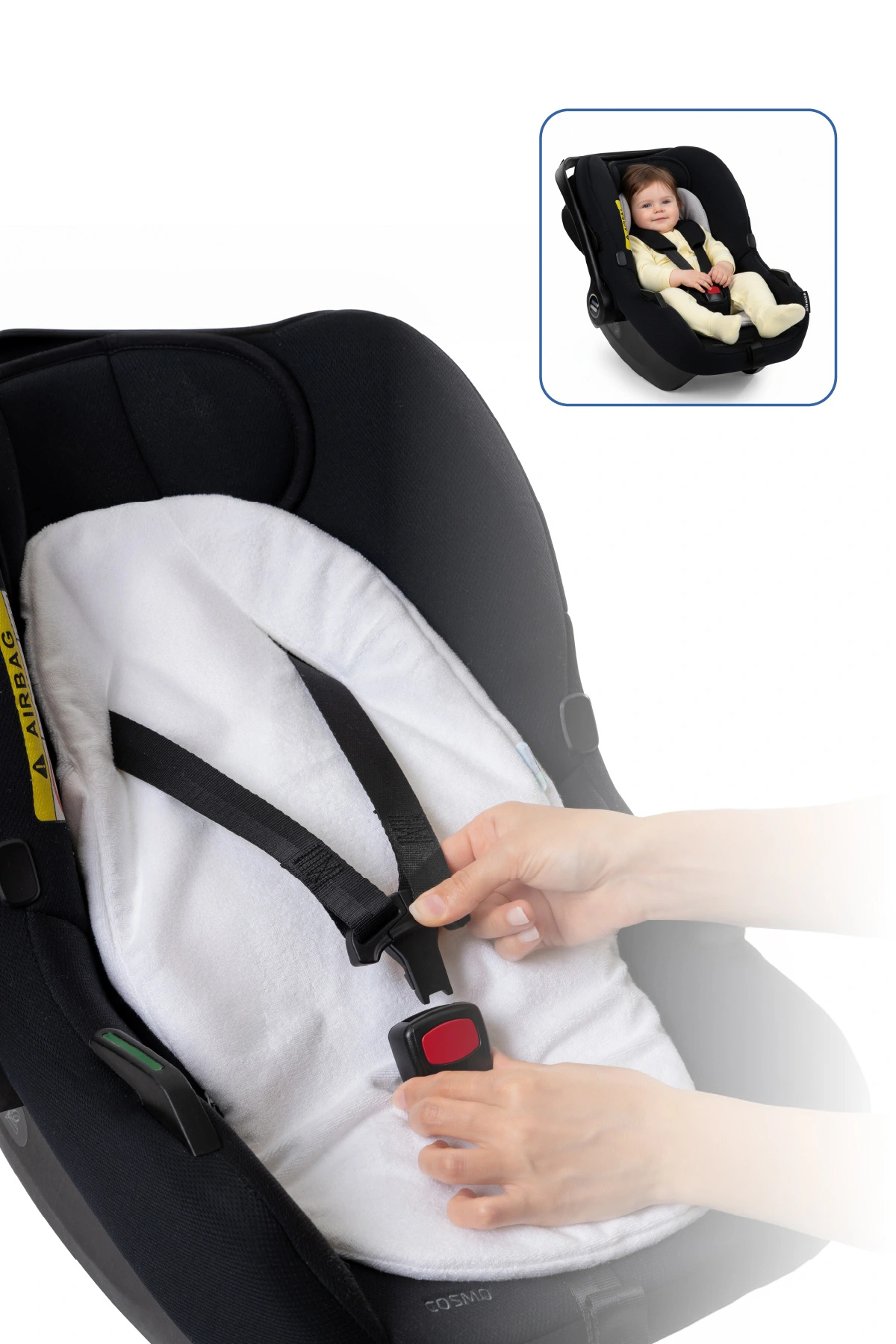 Babyjem Ana Kucağı Bel Desteği Havlu Beyaz fotoğrafı 3 (önizleme)