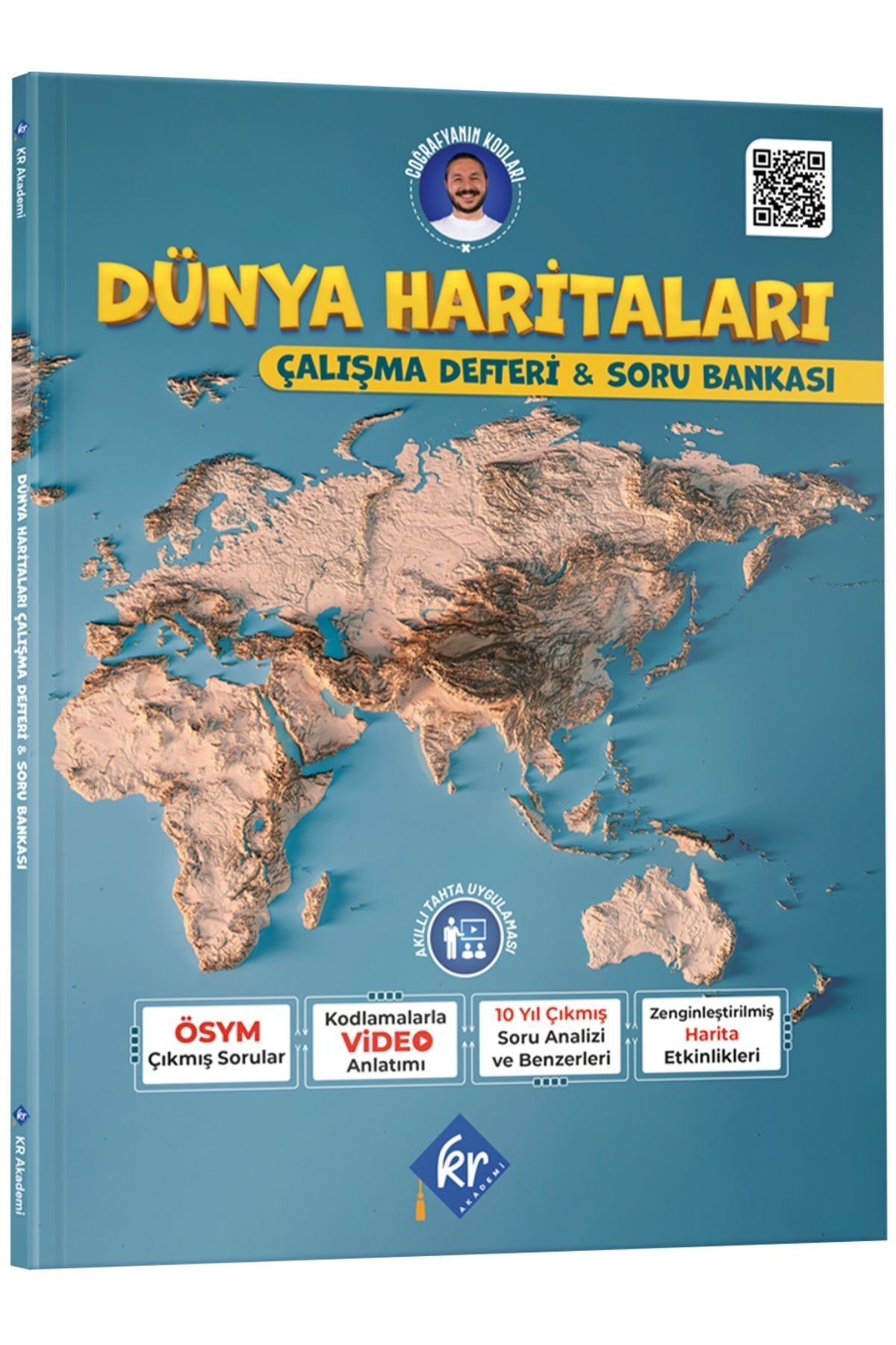 KR Akademi Yayınları Coğrafyanın Kodları Dünya Haritaları Çalışma Defteri ve Soru Bankası