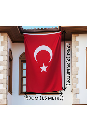 AKYILDIZ store Türk Bayrağı 150x225 cm – Raşel Kumaş, Özenli Dikiş
