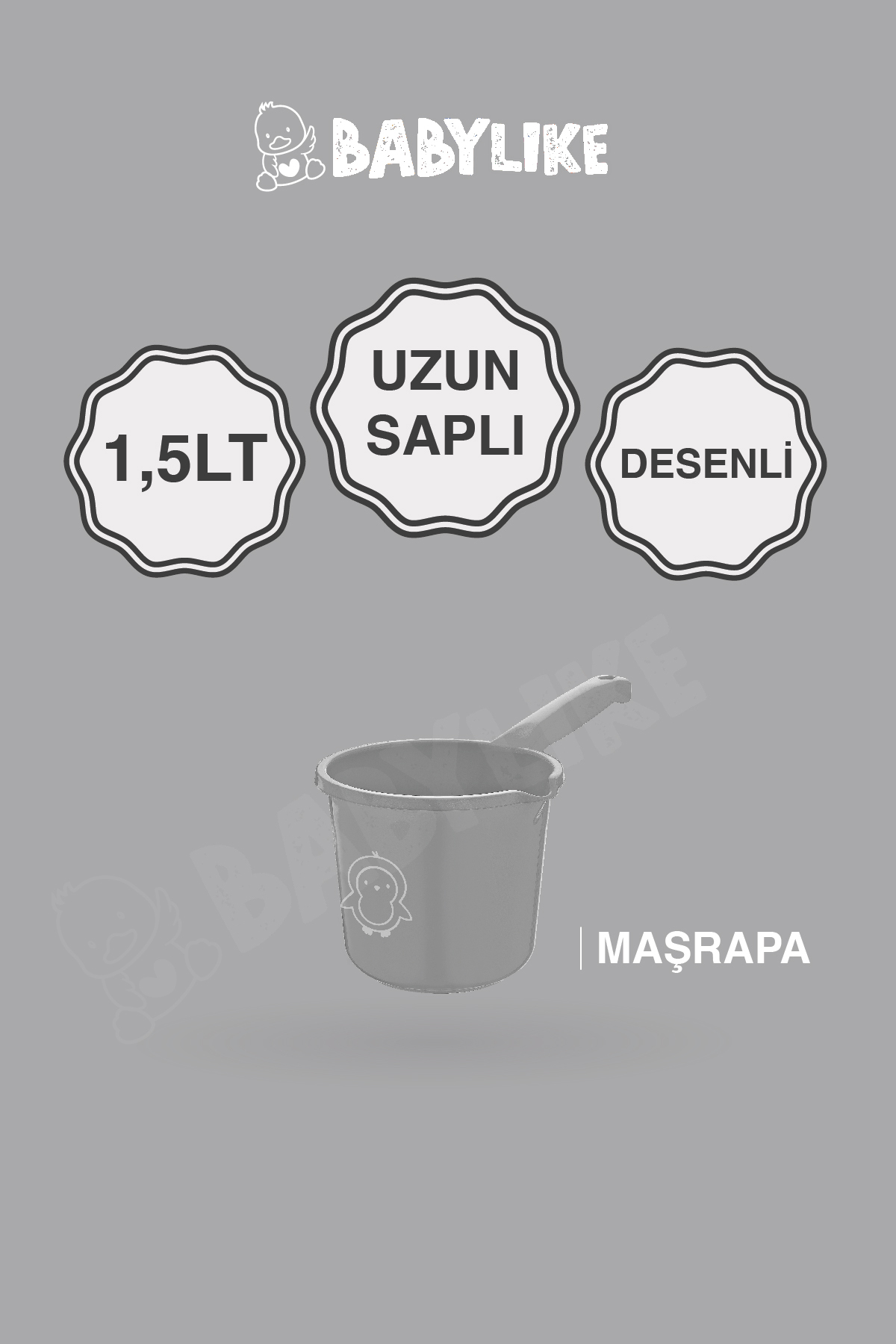 Babylike Çocuklar için 2'li Banyo Seti- Kulplu Kova & Oluklu Maşrapa fotoğrafı 4 (önizleme)