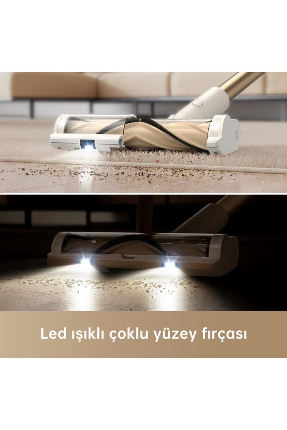 Dreame Şarjlı, LED aydınlatma başlıklı Dikey Süpürge