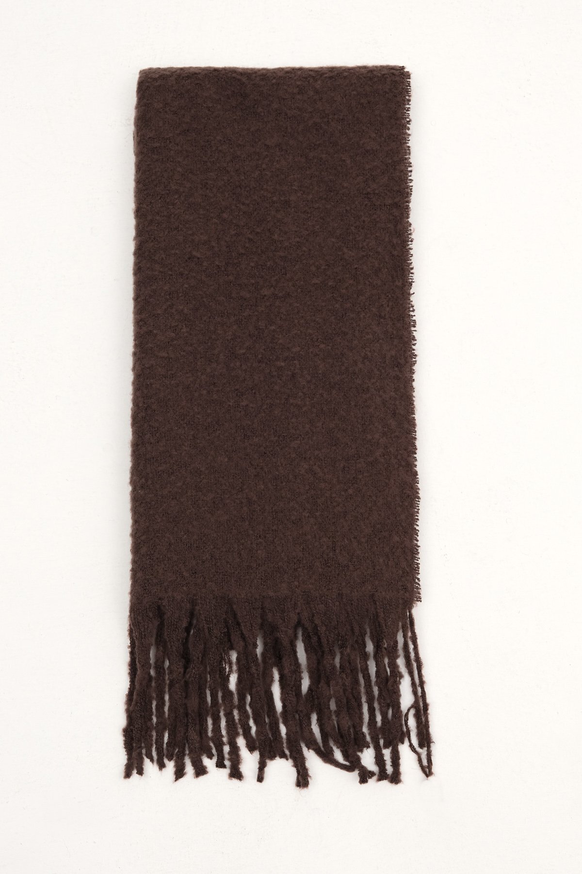 novon Cairo Bouclé 100% Buklet Soft Touch Premium Trend Acı Kahve Mocha Atkı görsel 4