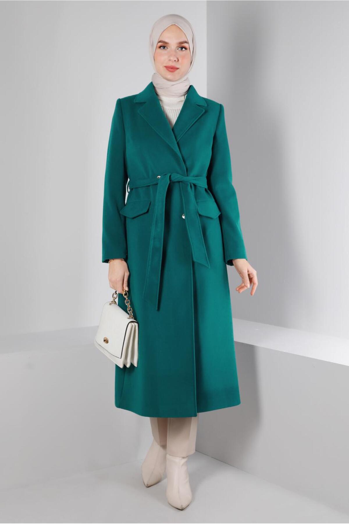 آلوینا کت دکمه‌دار کمربنددار ۹۰۳۴۰