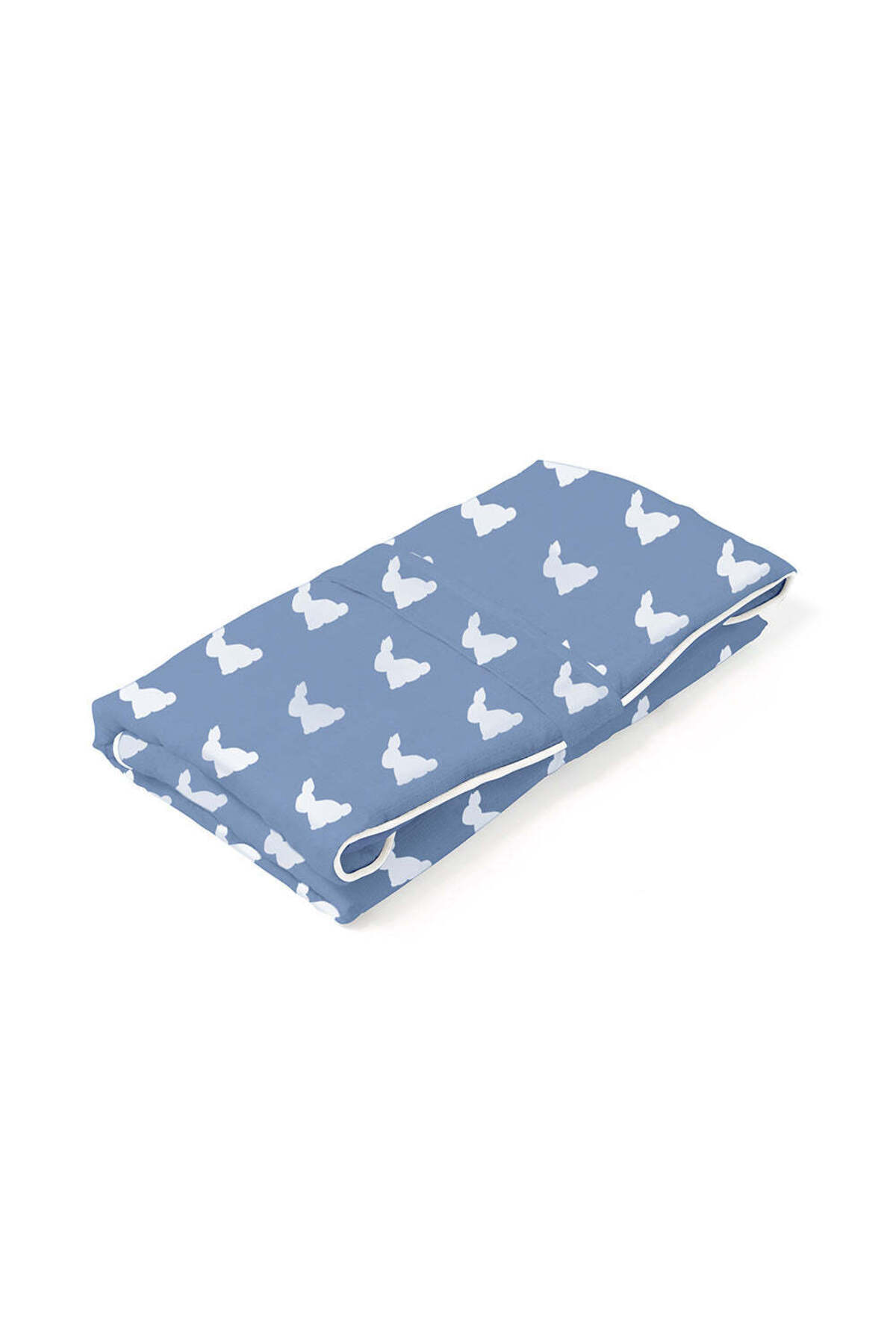 Deux Lapins %100 Pamuk Çantalı Pratik Katlanabilir Alt Değiştirme Matı - Mono Lapin Royal Blue fotoğrafı 4 (önizleme)