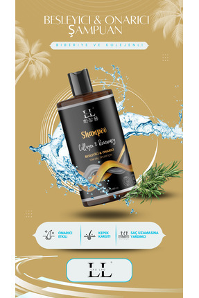 LAU LAU Biberiye & Kolajenli Şampuan - Dökülen ve Geç Uzayan Saçlar İçin Besl...