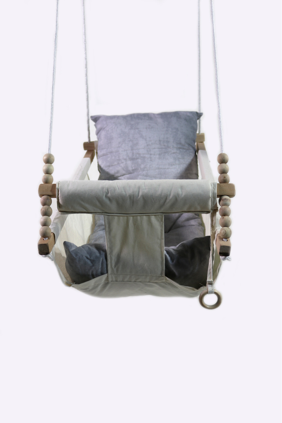 Webburada Misa Shop  Gri Organik Swing Çocuk Salıncak Yatak İpli Tavan Salıncak Hamak fotoğrafı 4 (önizleme)