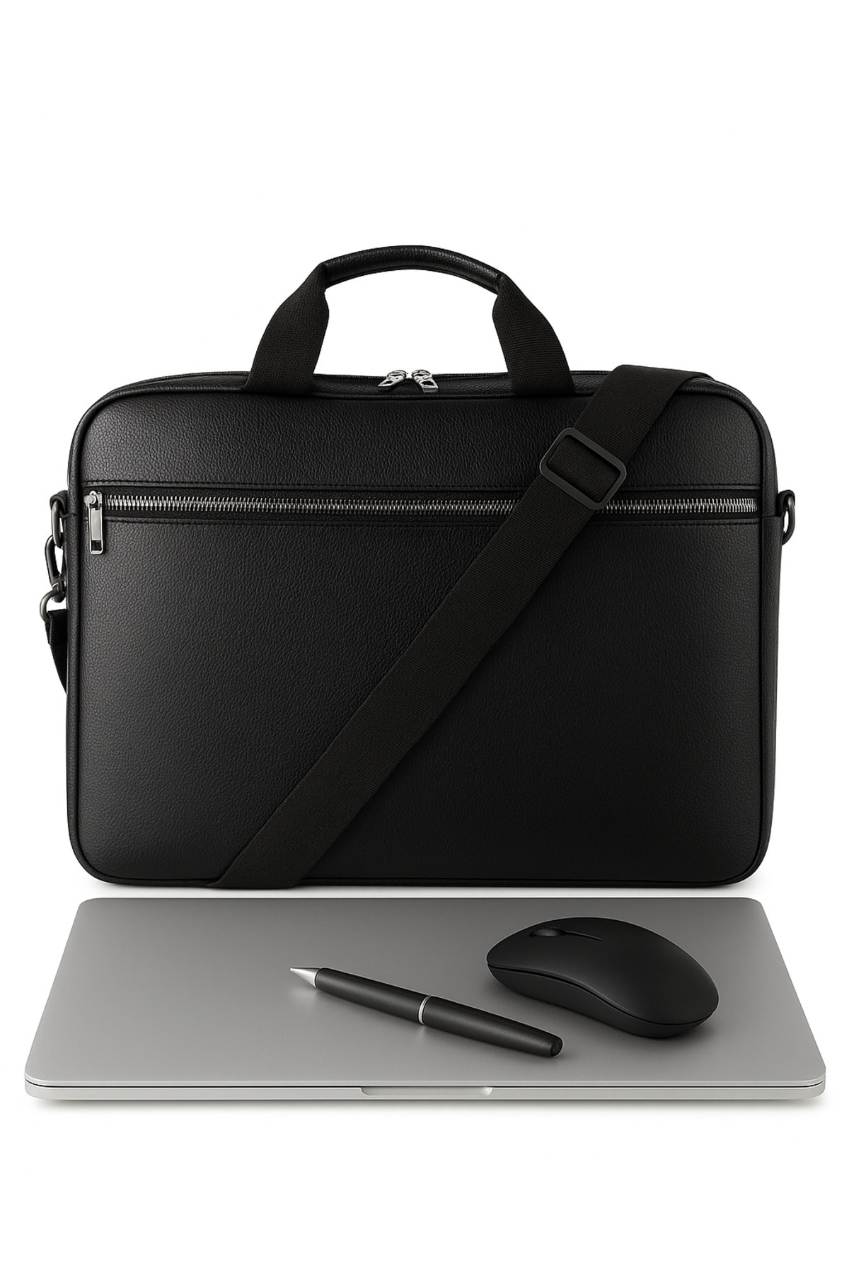 NS reliable 13"-15.6" Suni Deri Su Geçirmez Kumaş Özellikli Evrak Bilgisayar Notebook Laptop Çantası