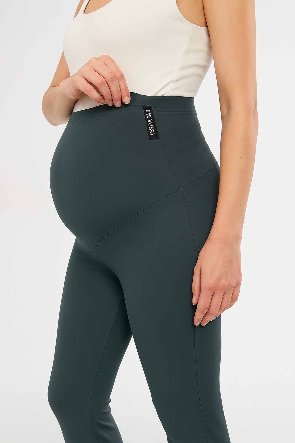 Lesa Wear İspanyol Paça Ayarlanabilir Yüksek Bel Esnek Toparlayıcı Ve Sıkılaştırıcı Hamile Tayt antrasit fotoğrafı 3 (önizleme)