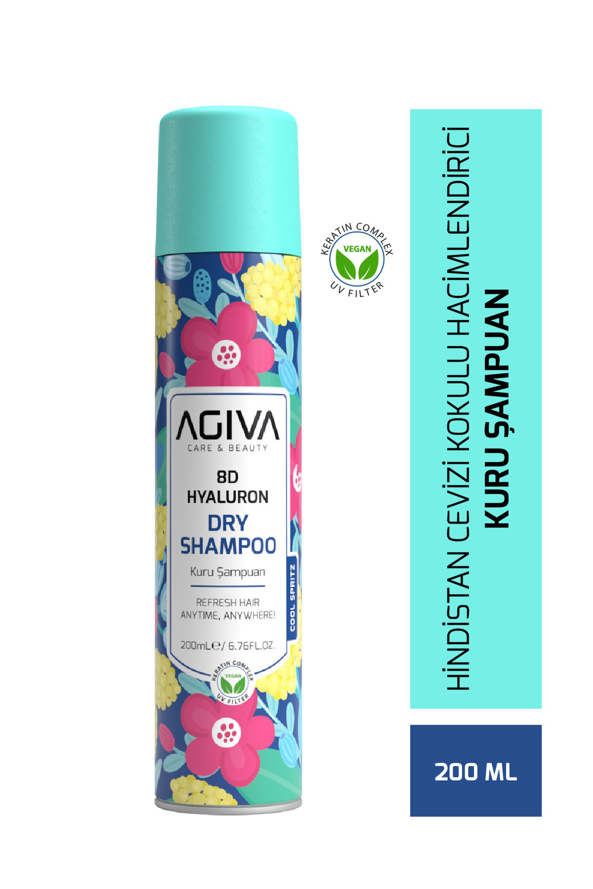 Agiva Care&Beauty 8d Hyaluron Hindistan Cevizi Kokulu Hacimlendirici Kuru Şampuan-Vegan