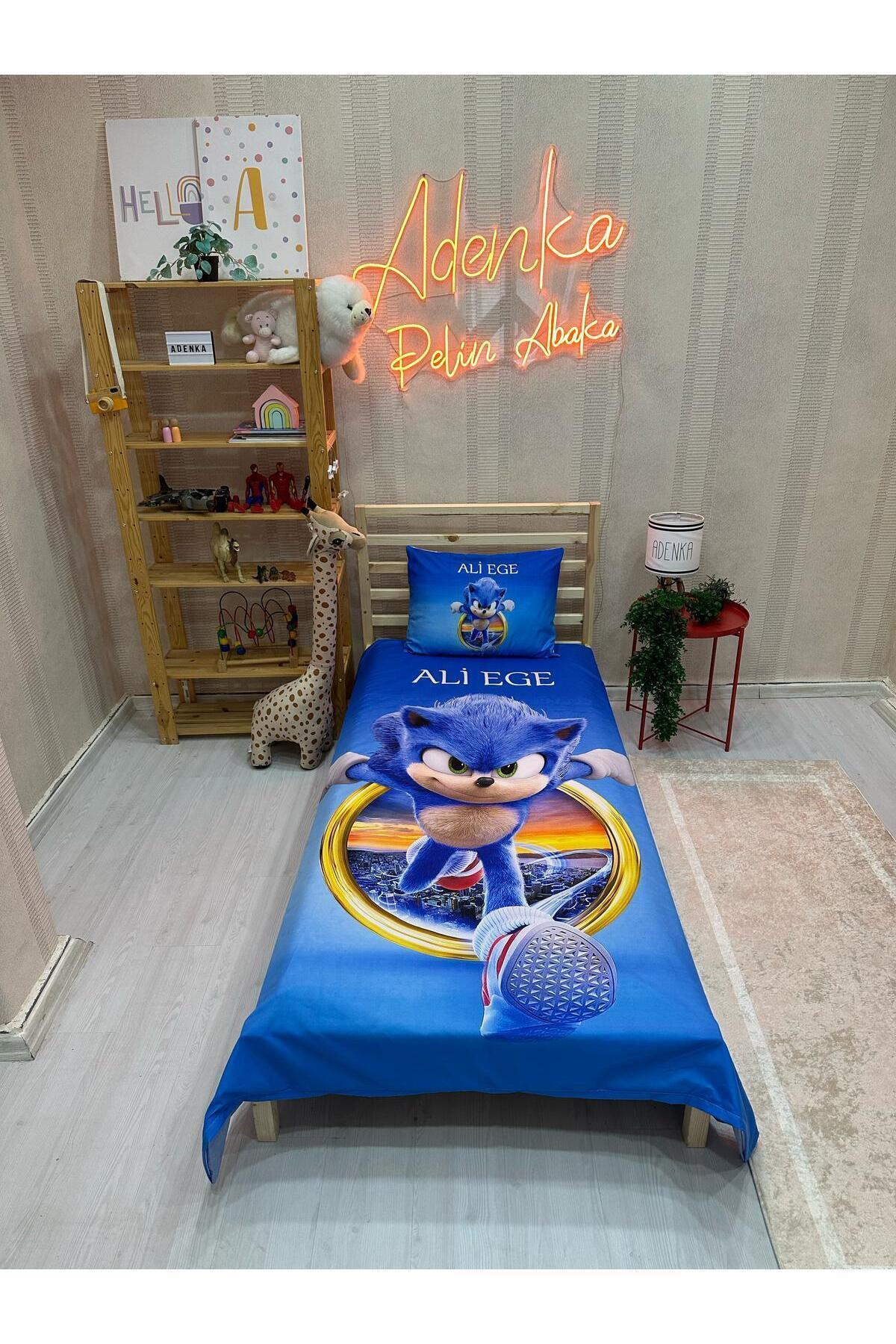 adenkahome İsme Özel, Sonic Desen Tek Kişilik Nevresim Seti