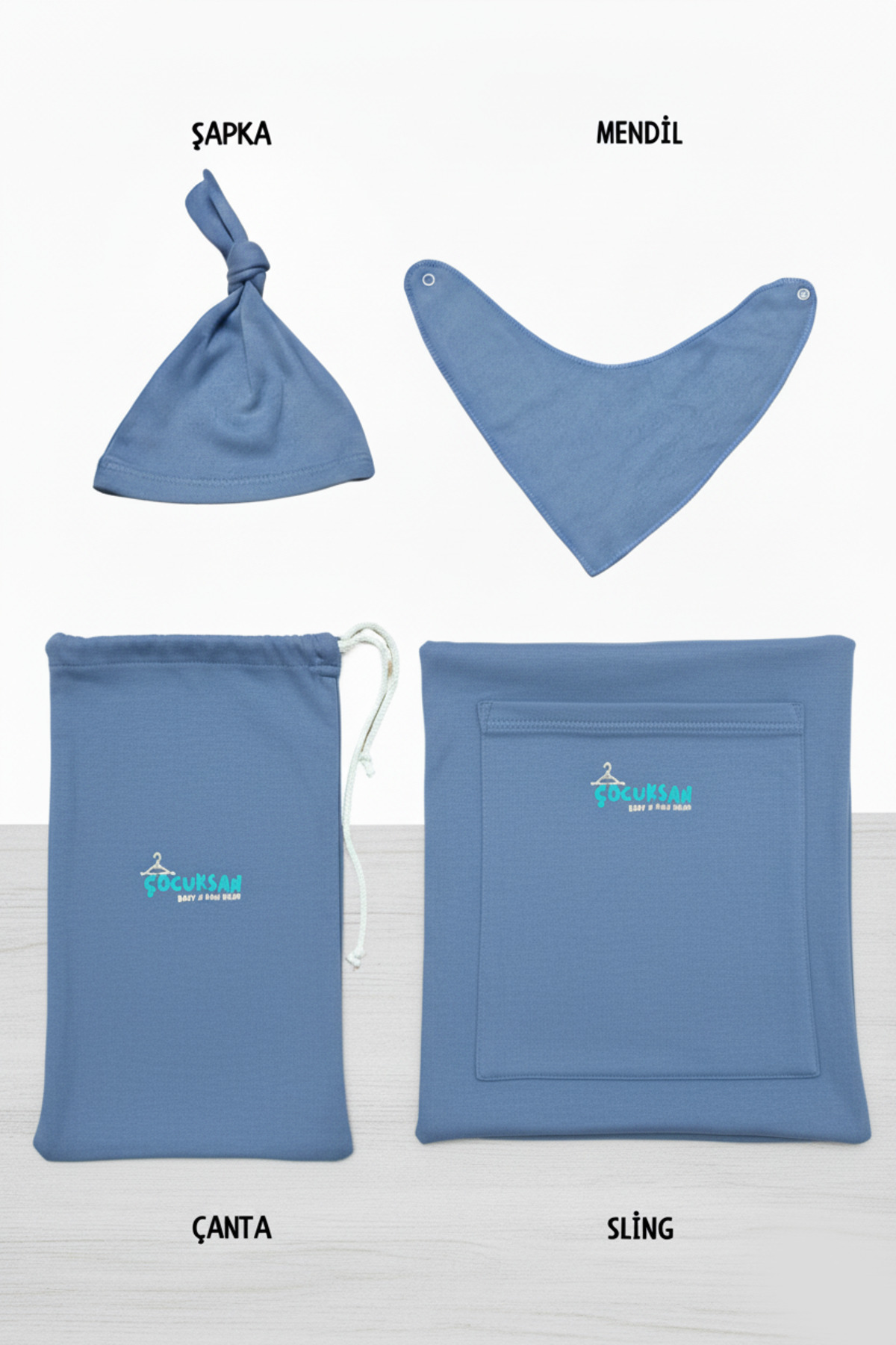 Çocuksan Baby&Kids Wear Anne-bebek Konforu Için Cepli Indigo Bebek Taşıma Anakucağı – Pratik Ve Şık Sling Tasarım fotoğrafı 4 (önizleme)