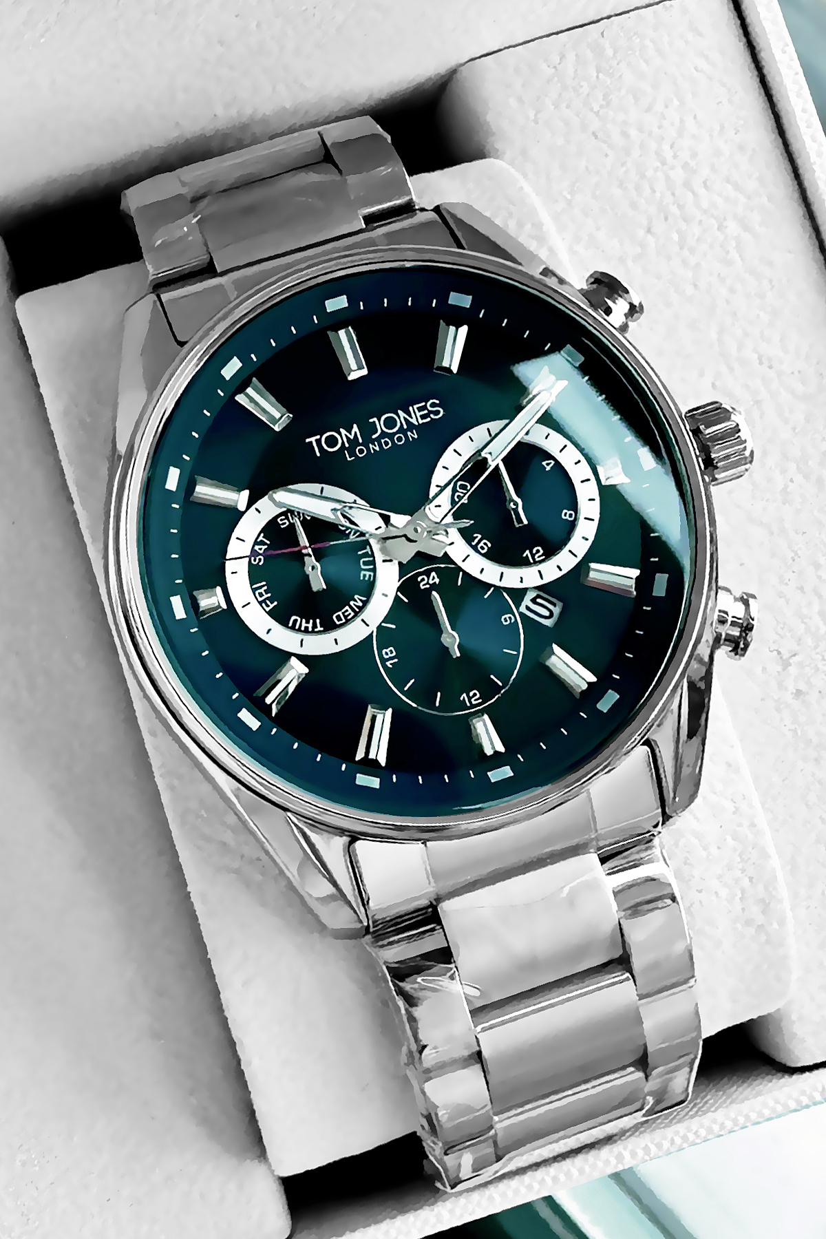 ساعت مچی اصل 3 اتم ضدآب با بند فولادی رنگ نقره‌ای Gtje2087C5