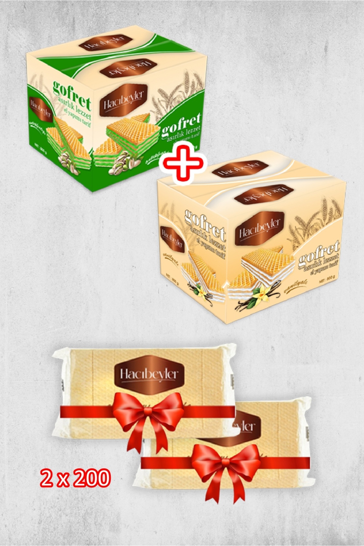 HACIBEYLER antepfıstıklı ve vanilyalı 800 gr gofret