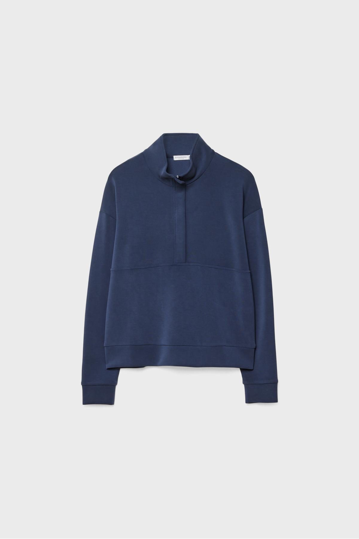 Stradivarius  Yumuşak dokulu fermuarlı sweatshirt - Görsel 6