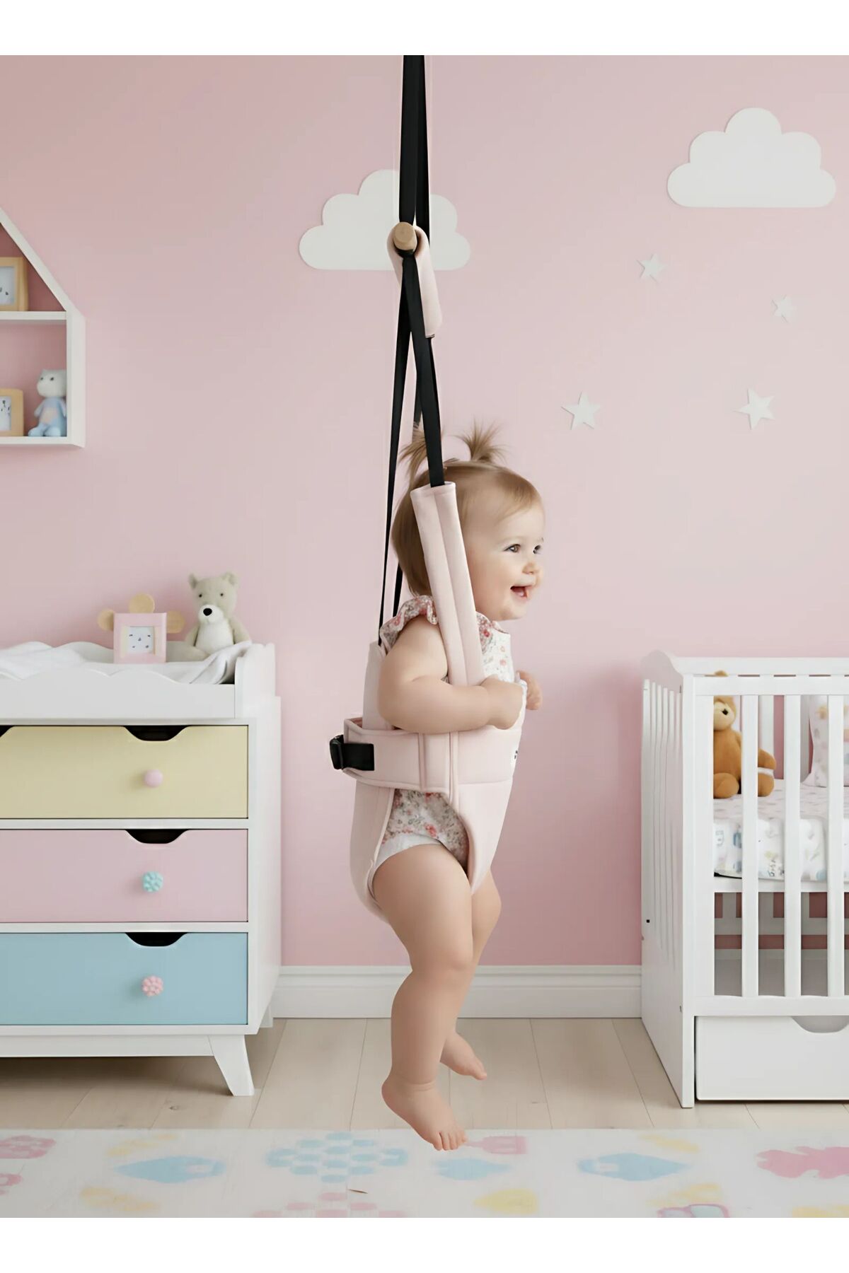 CKM Baby Hoppala Zıpzıp , Bebek Gelişimine Etkili , Yaylı Yüz Korumalı Bebek Salıncağı fotoğrafı 2 (önizleme)